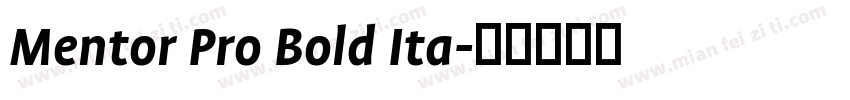 Mentor Pro Bold Ita字体转换